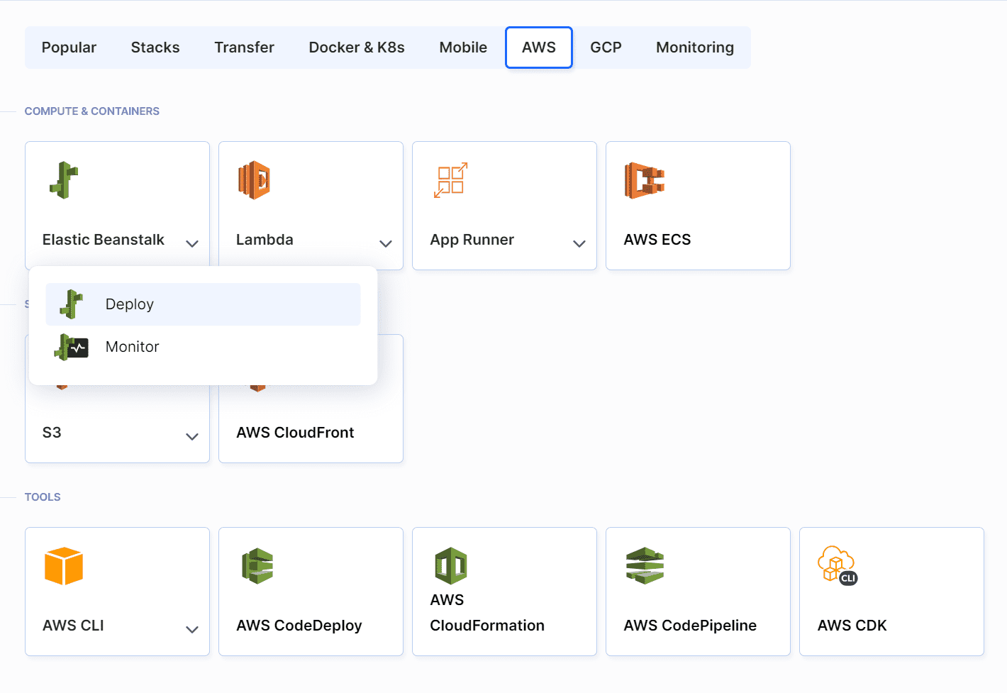 AWS actions