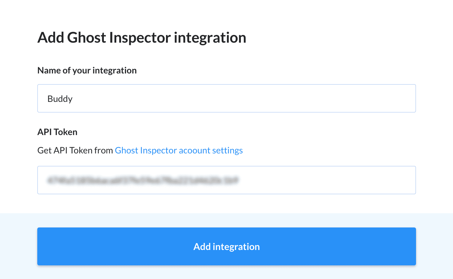 Adding a Ghost Inspector integration