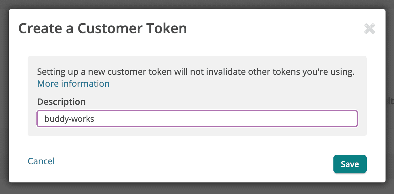 Defining new customer token
