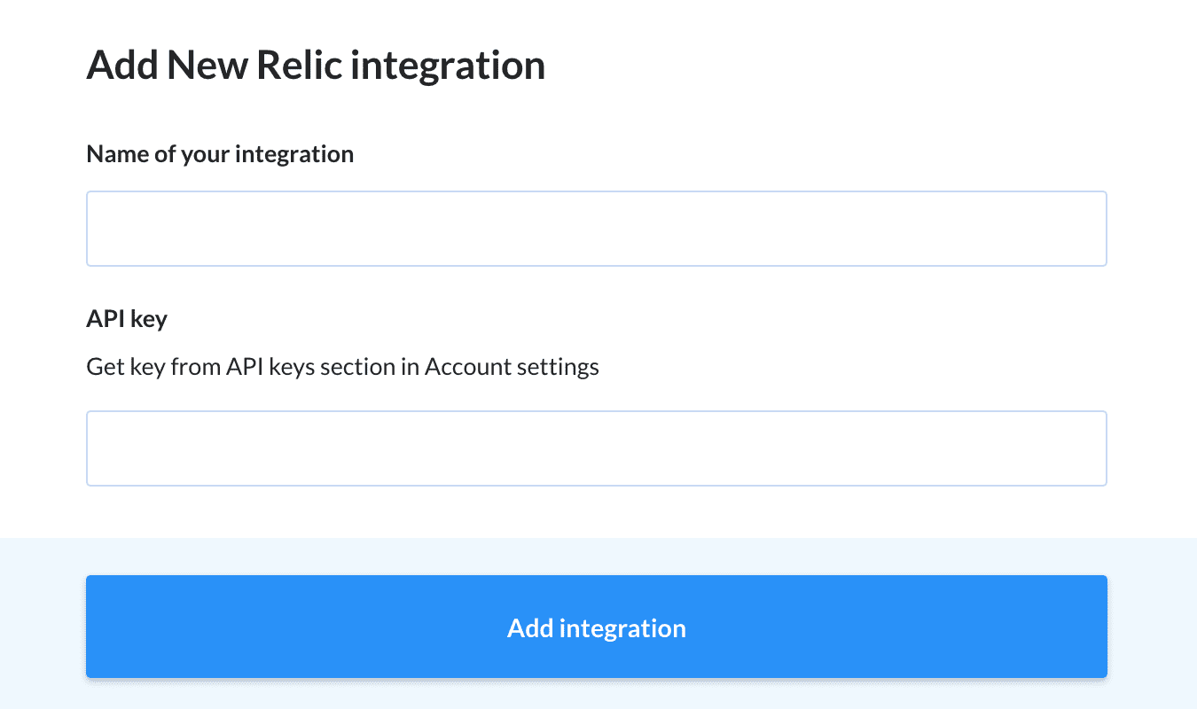 Adding New Relic integration