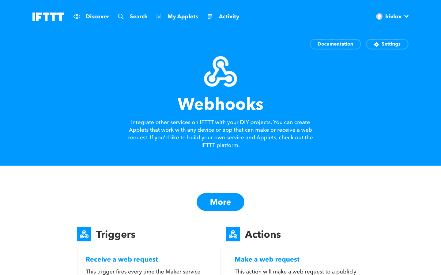 IFTTT webhook maker