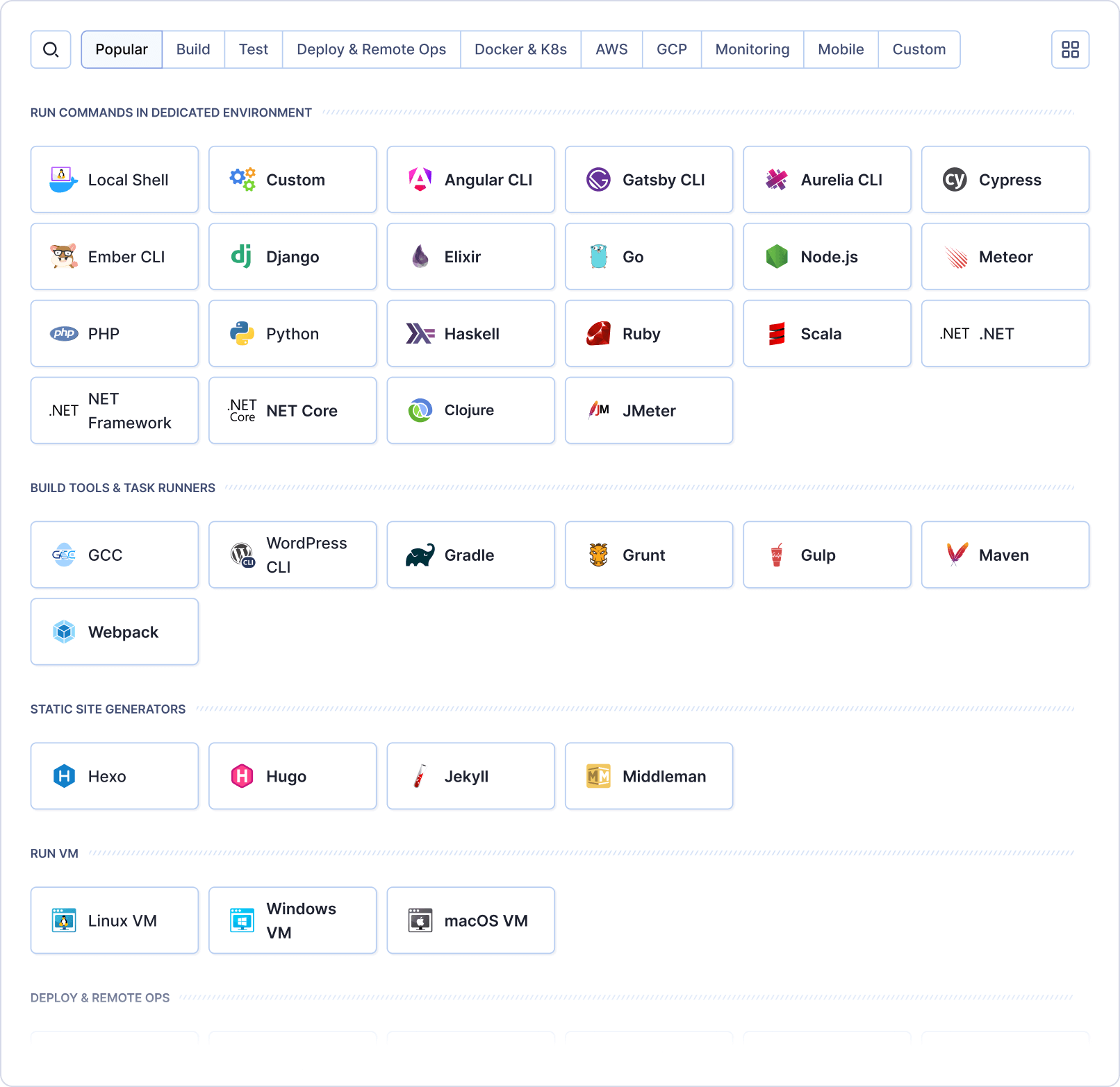 Pipeline actions