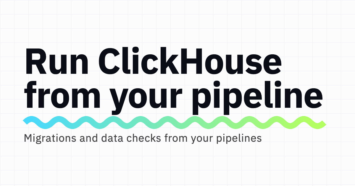 ClickHouse migrations and analytics checks in Buddy pipelines