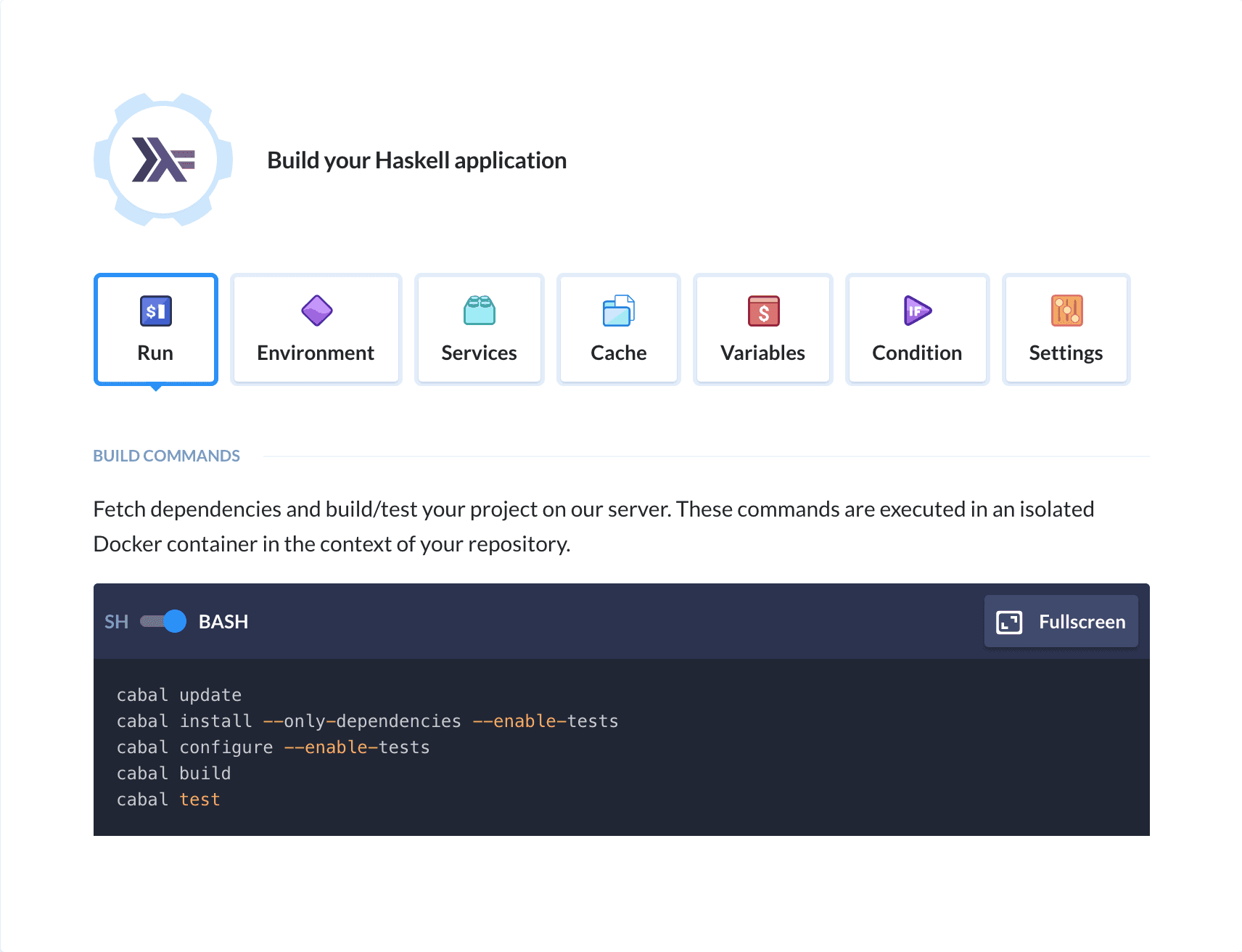 Preview Haskell action