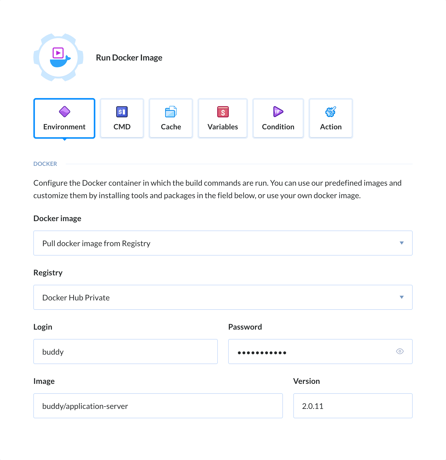 Preview Run Docker Image action