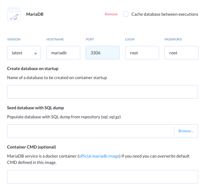 Preview MariaDB action