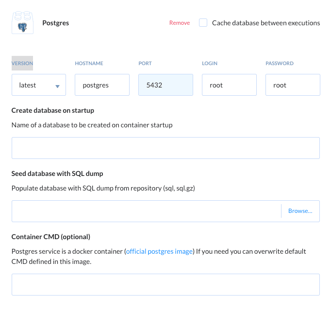 Preview Postgres action