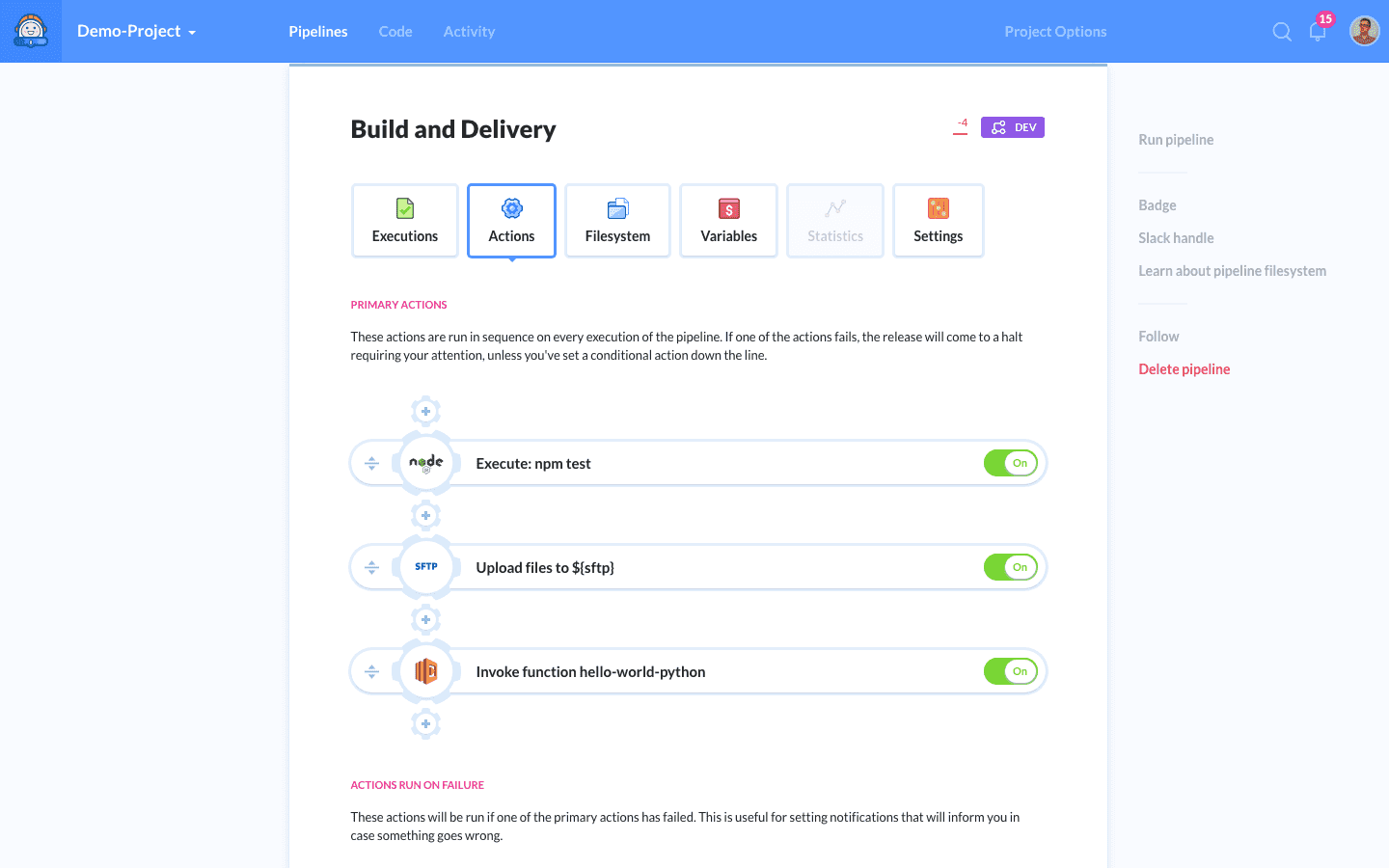 Location of AWS Lambda Deploy