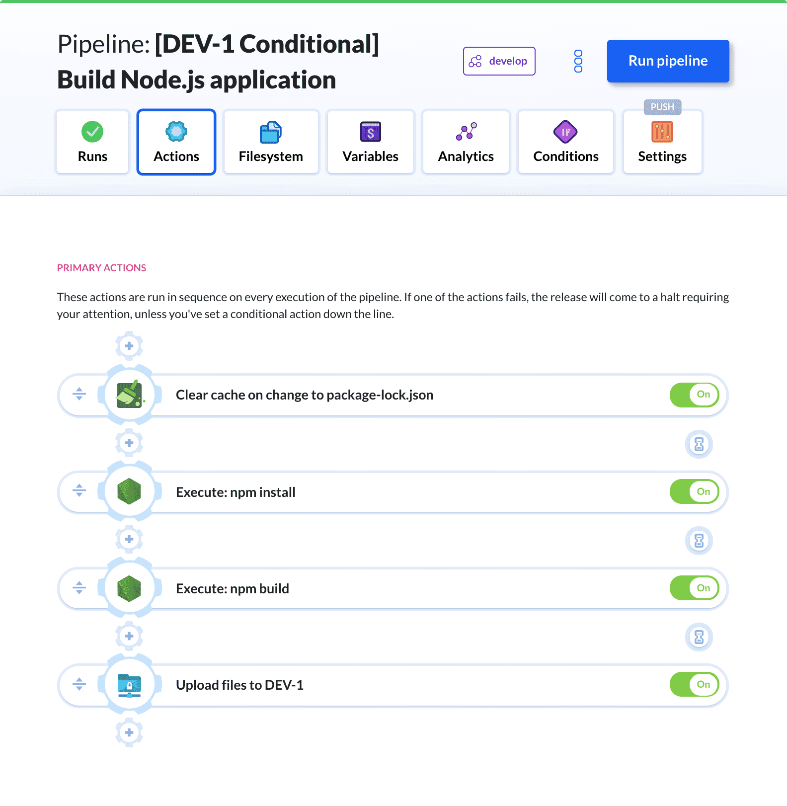 Pipeline configuration