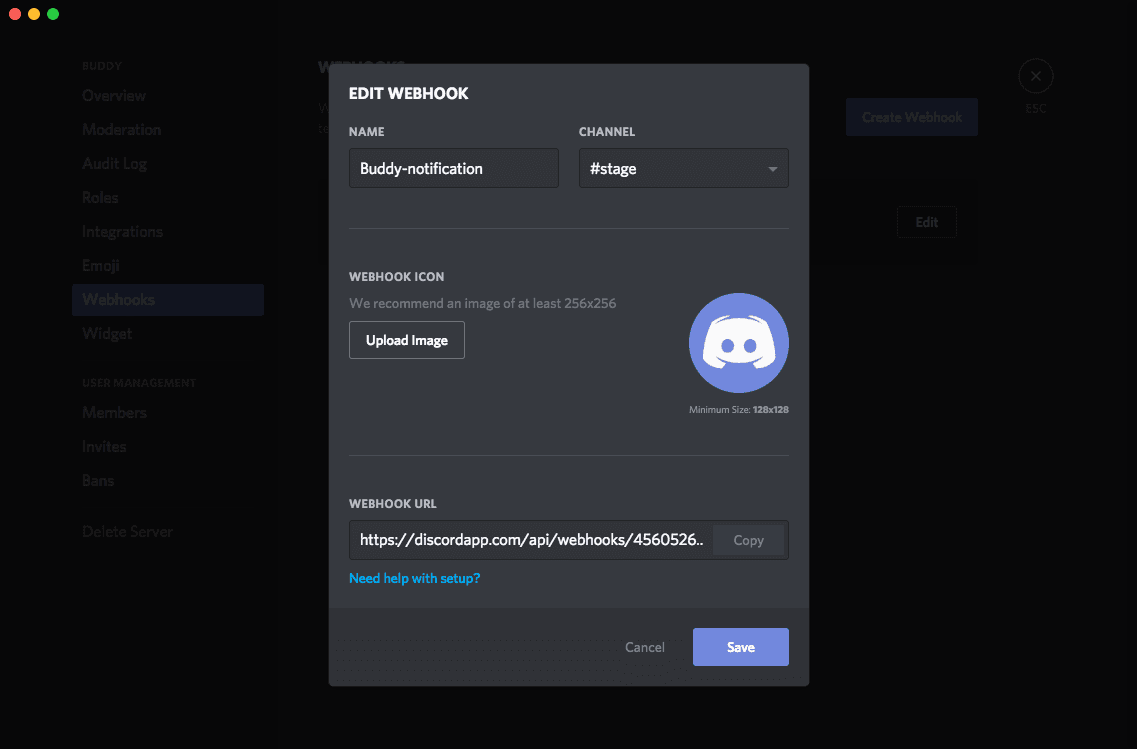 Editing a discord webhook