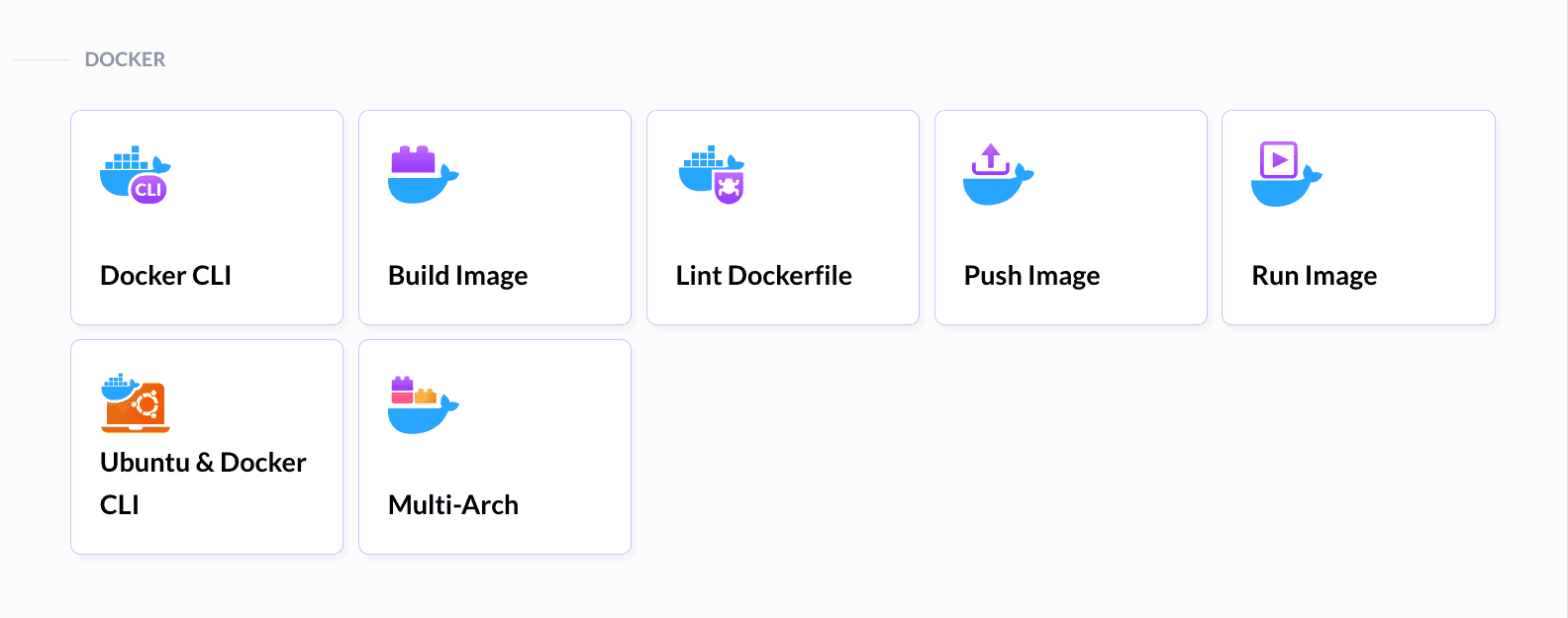 Docker actions in Buddy