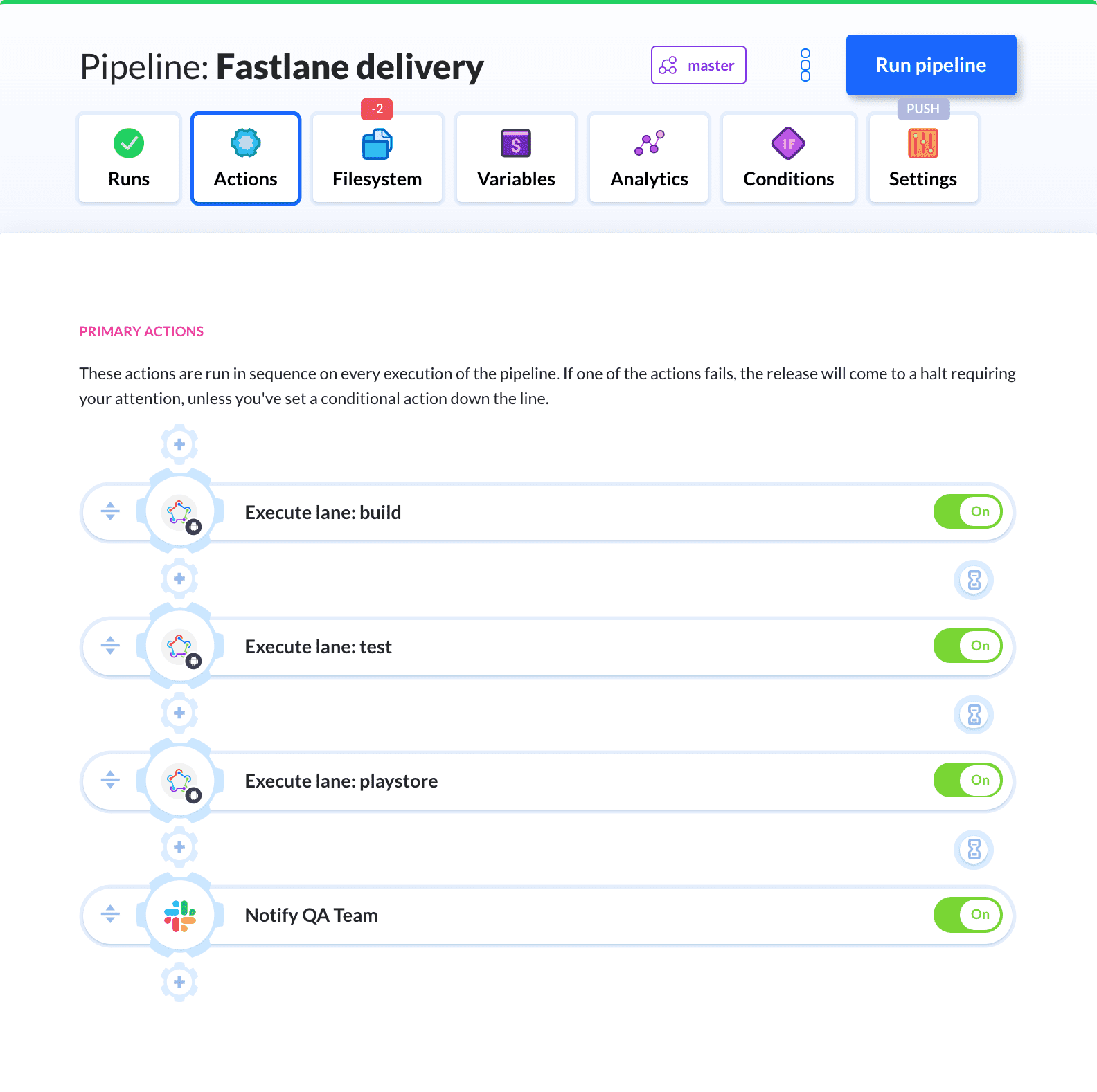 Example Fastlane workflow