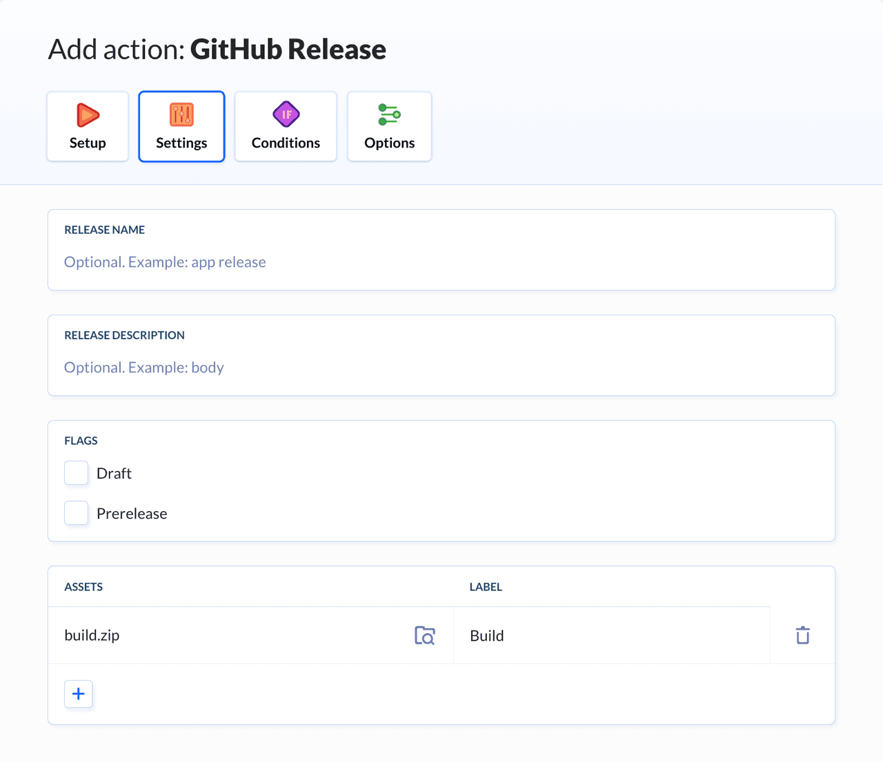 New action: GitHub Release