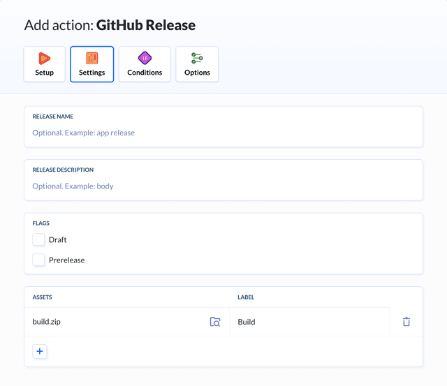 New action: GitHub Release