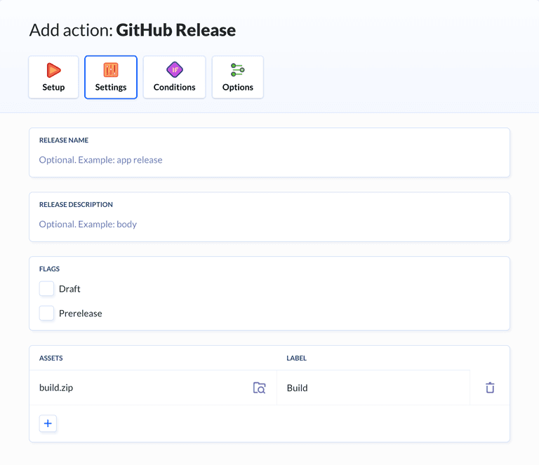 New action: GitHub Release