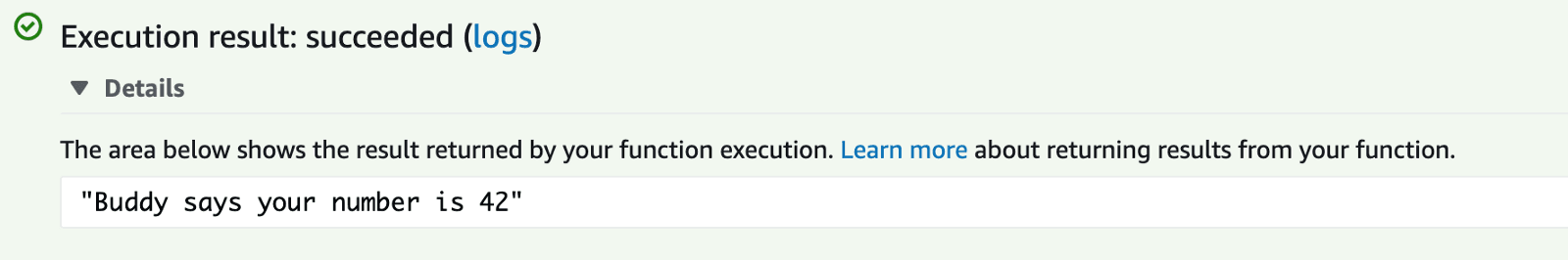 Execution succeeded