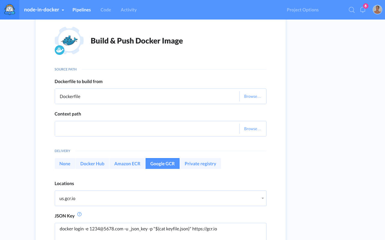 Pushing Docker image to Google Container Registry