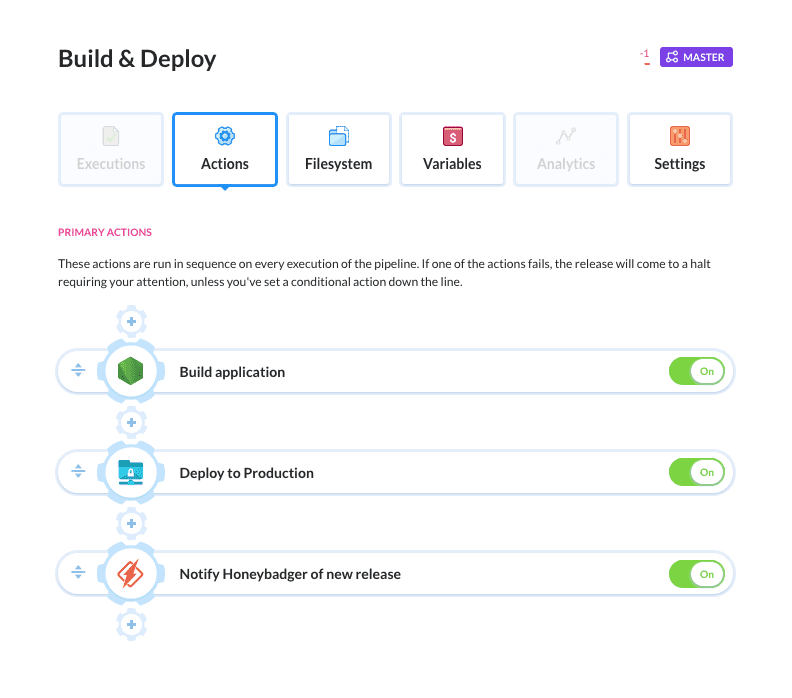 Pipeline with Honeybadger monitoring