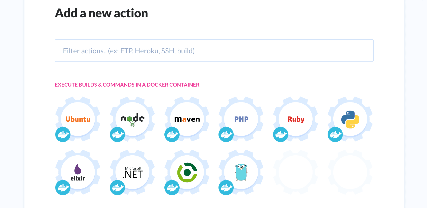 Actions supporting services