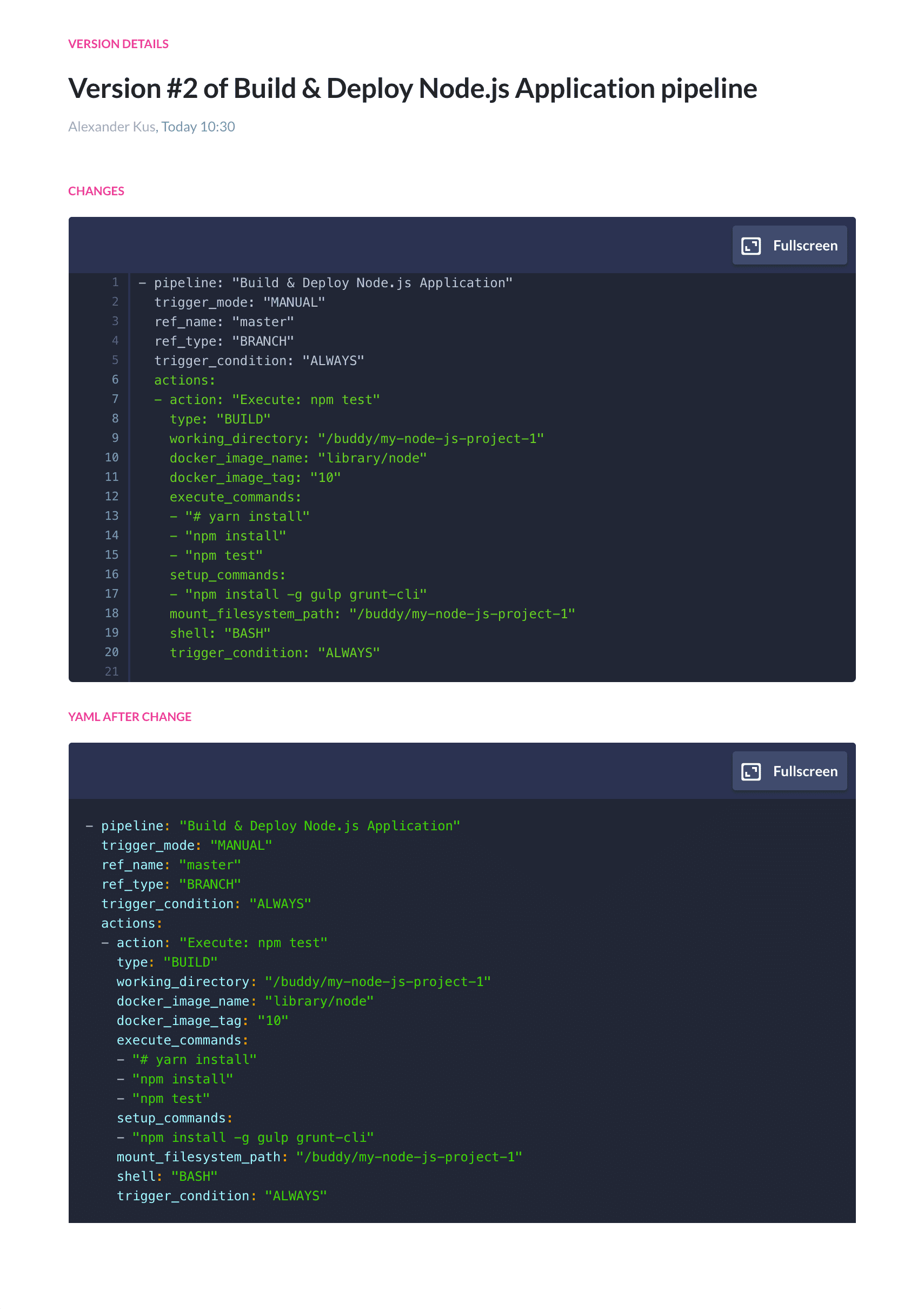 Pipeline revision