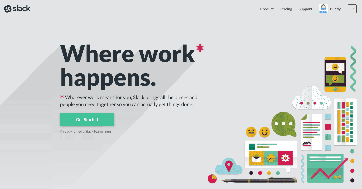 Slack website