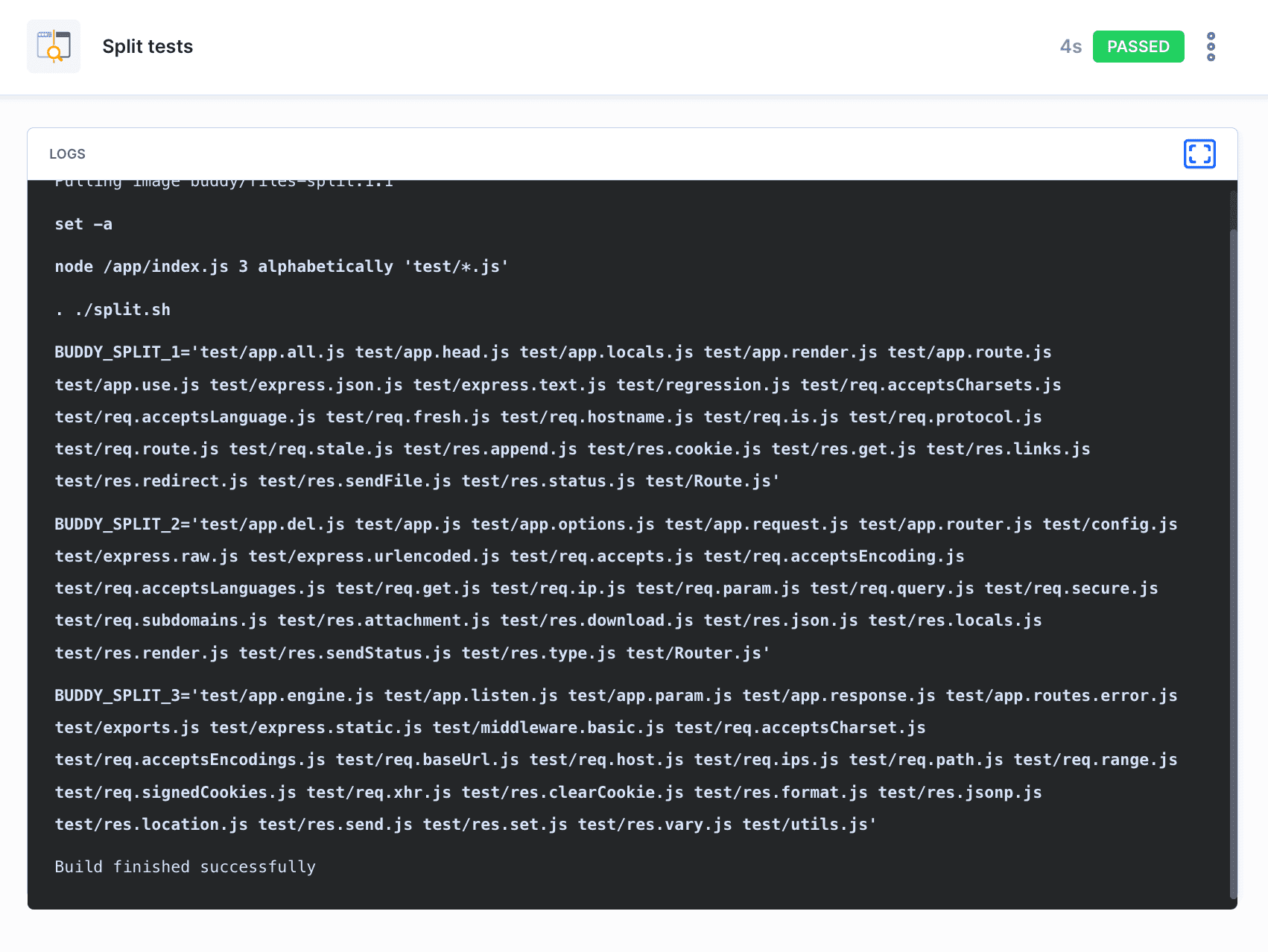 Pipeline logs