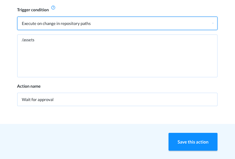 Setting up a trigger condition