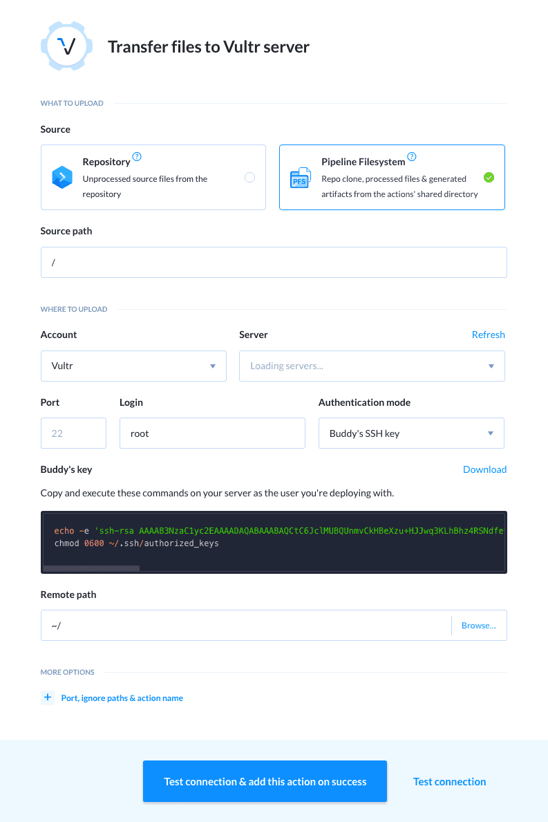 Vultr configuration