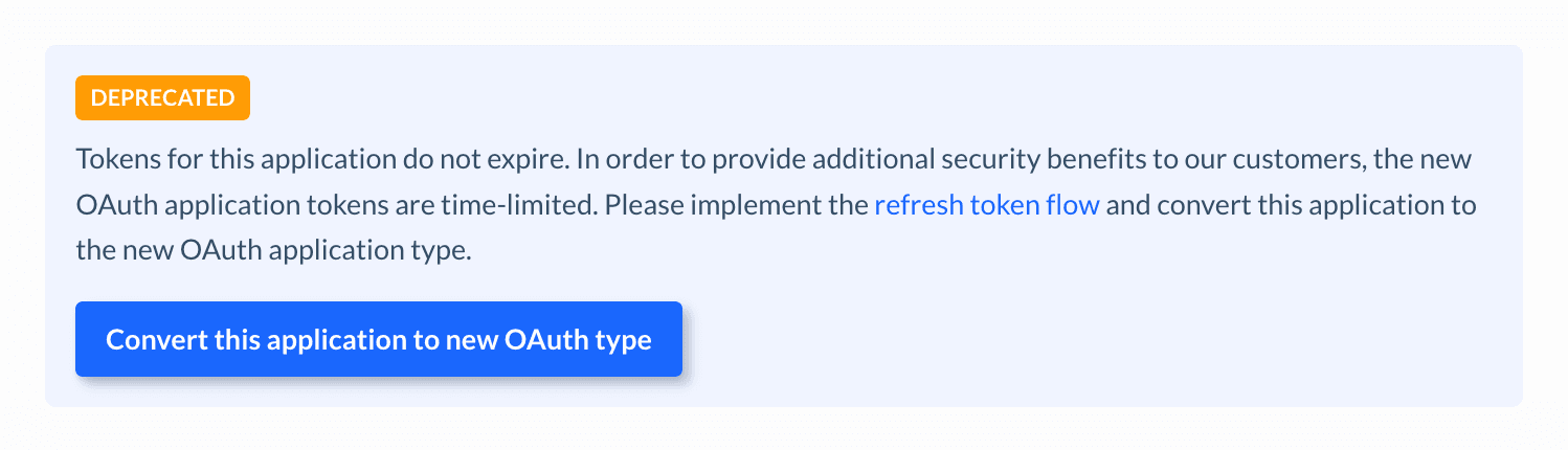 Deprecation notice