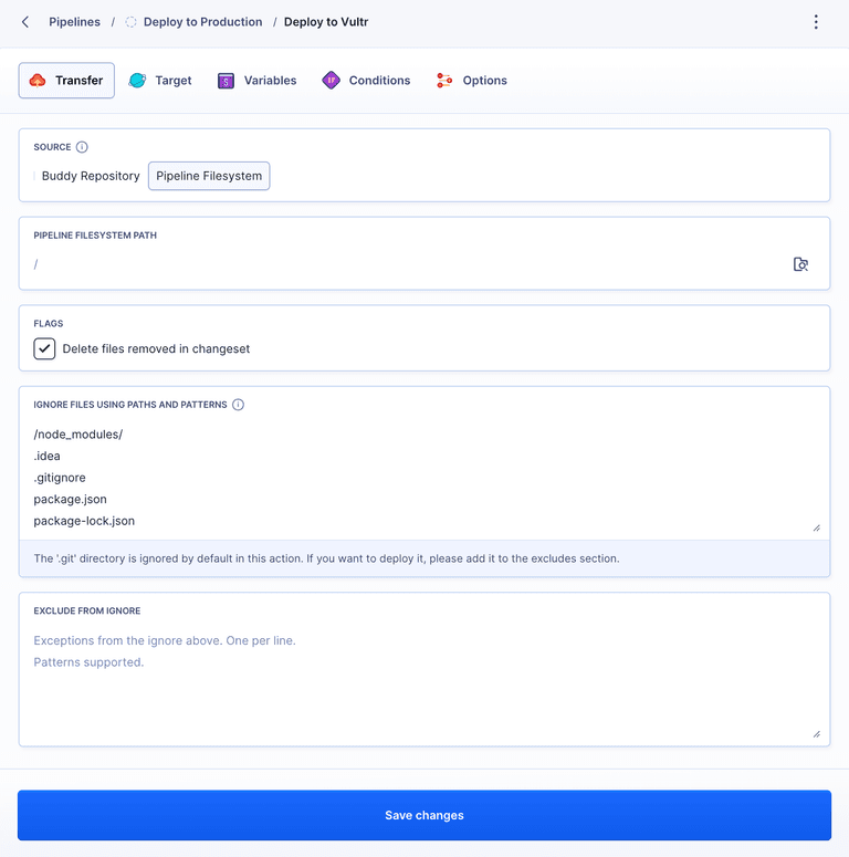 Automate your deployments to Vultr with Buddy CI/CD | Docs