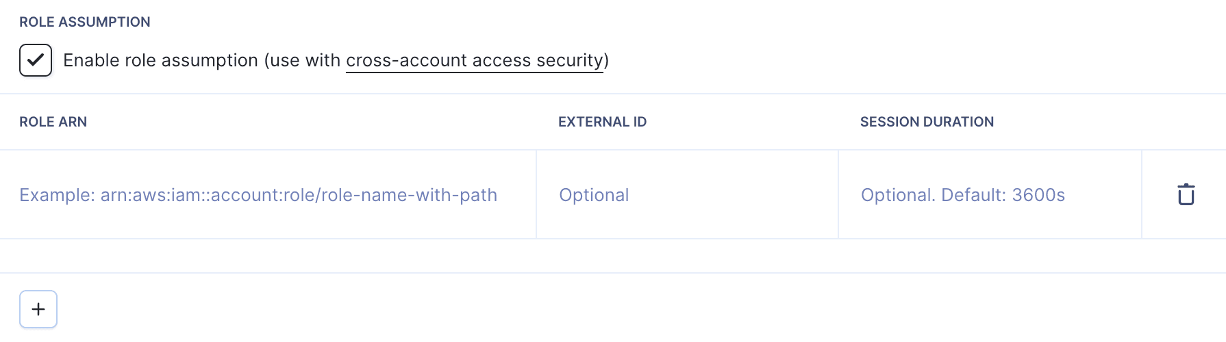 Role assumption in key-based integration