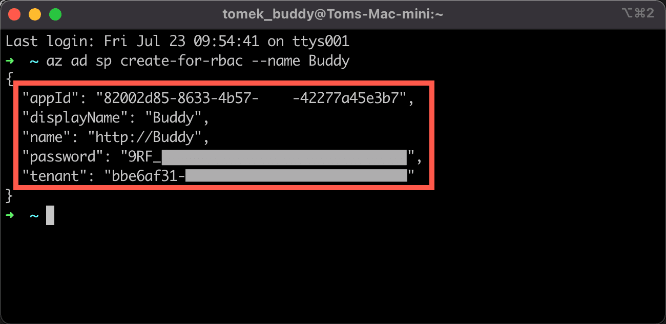 Service principal details