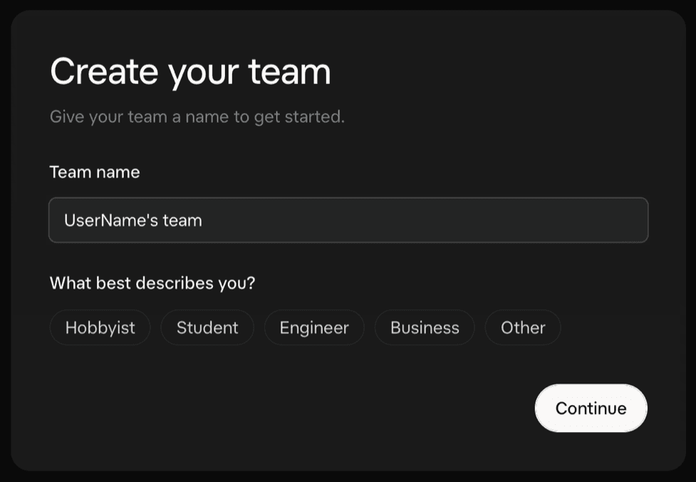 Creating a team in the xAI console