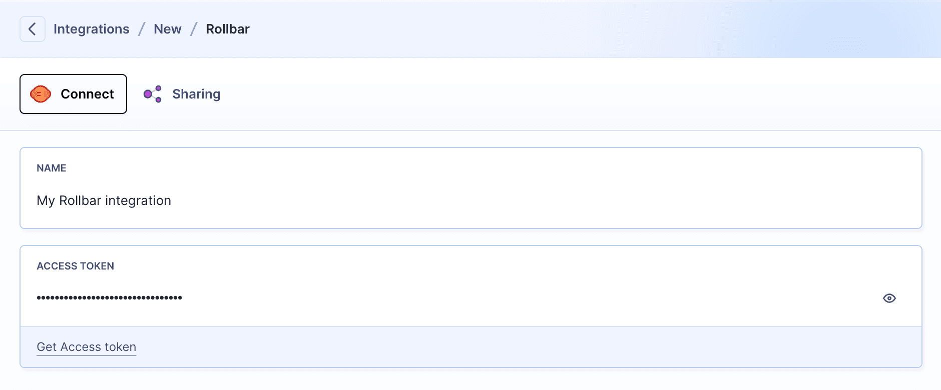 Rollbar integration configuration