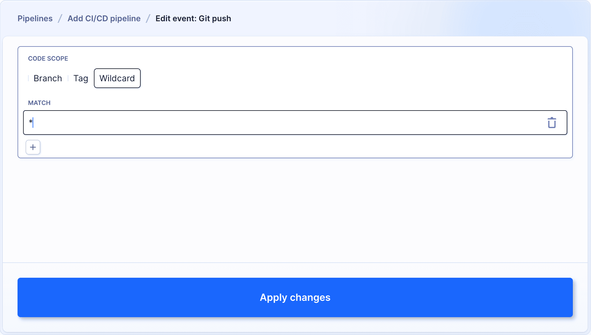 Configuring wildcard