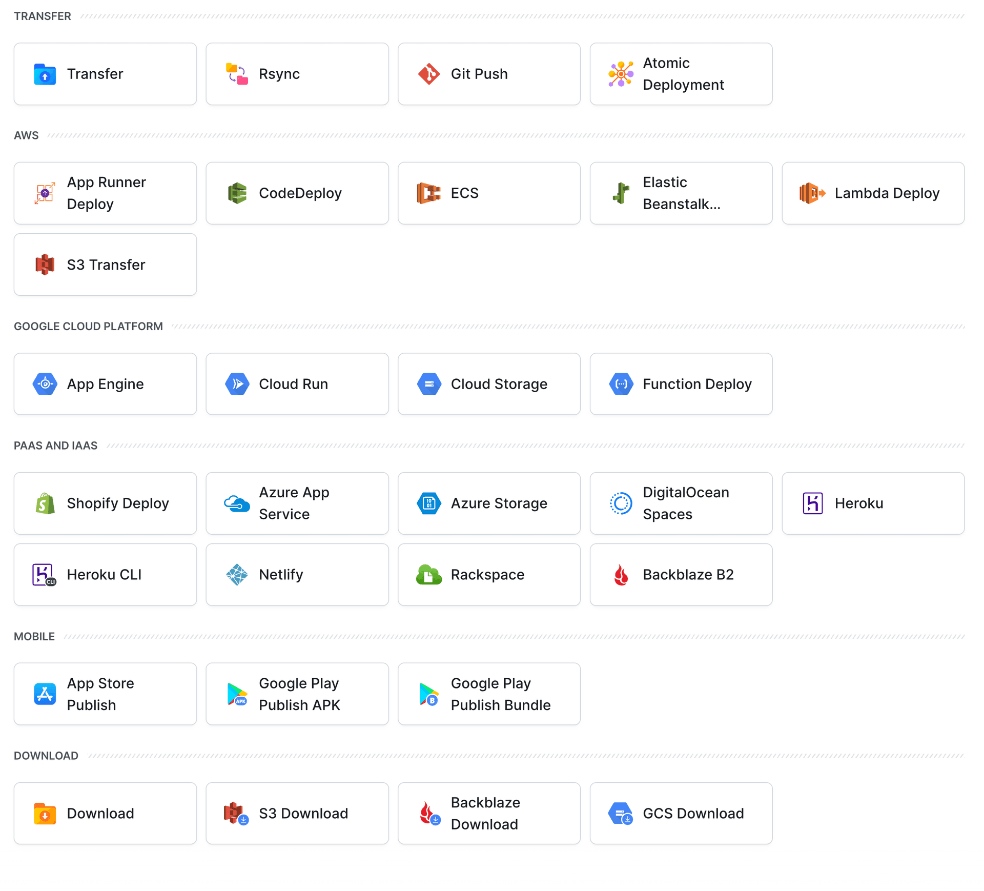 Buddy deployment actions