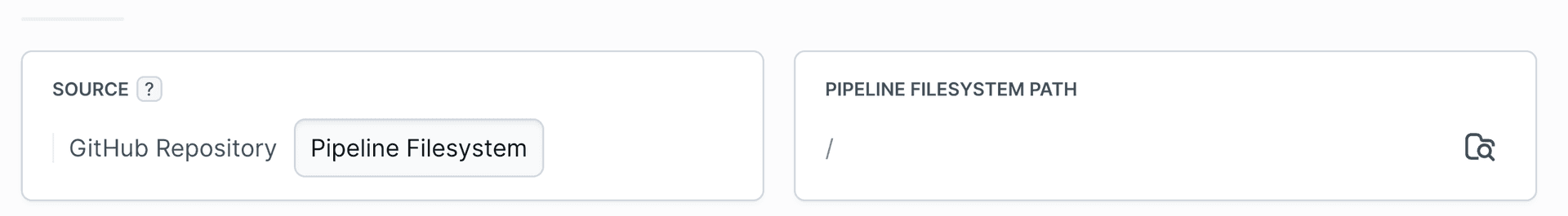 Choosing filesystem source