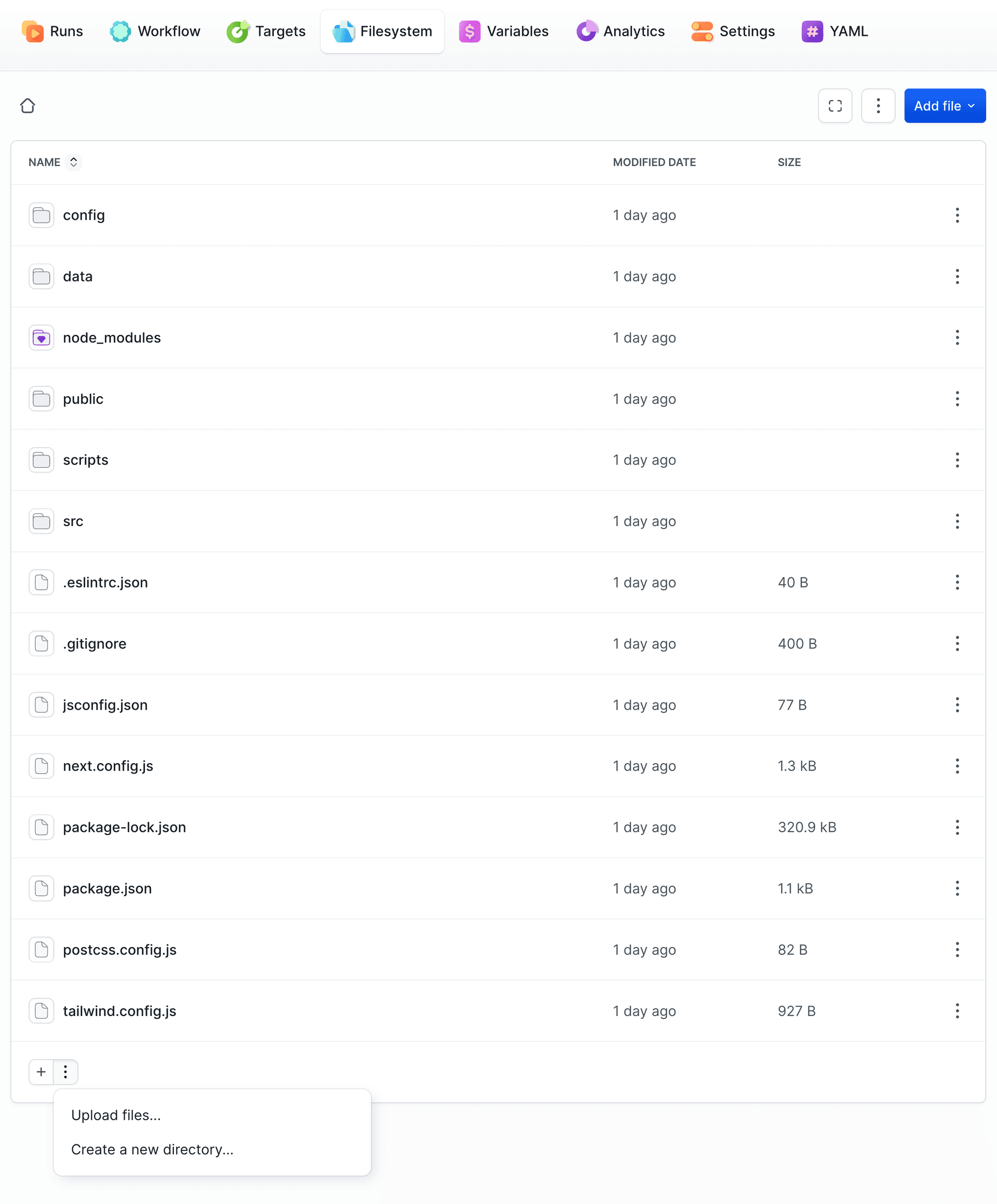 Configuration files deployment