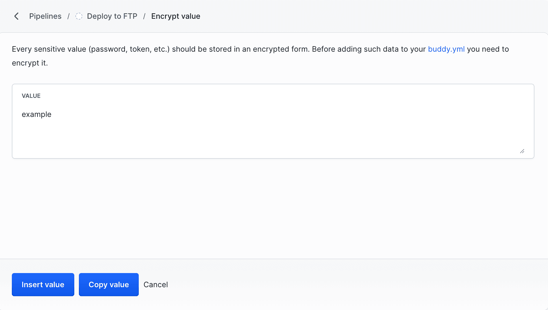 Setting new encrypted value