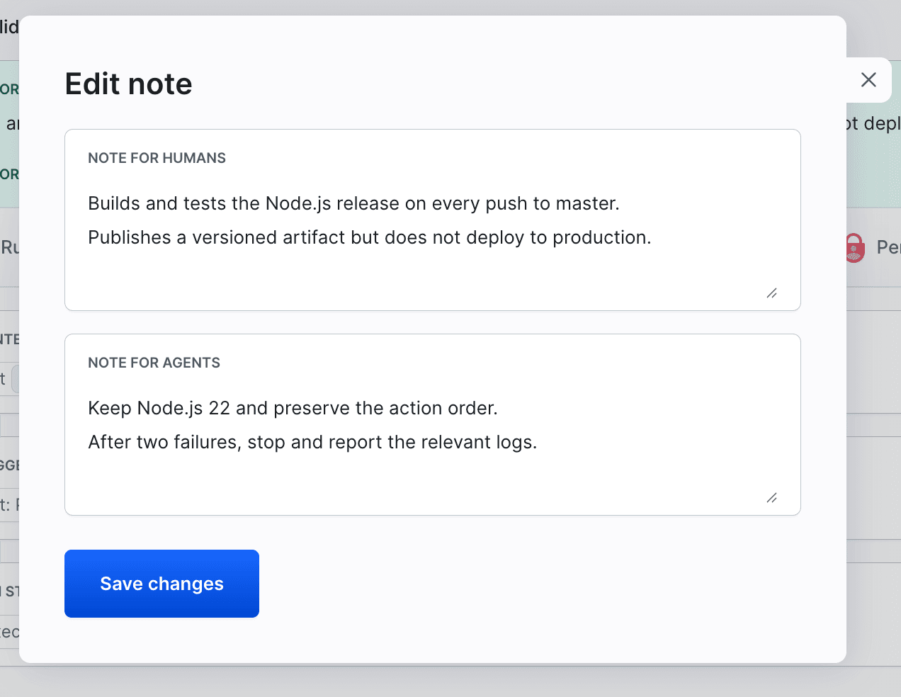 Editing instructions for teammates and AI agents