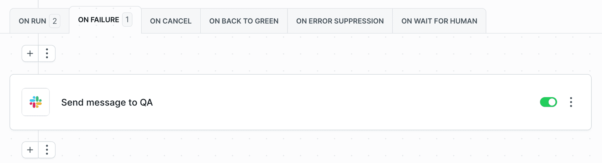 On failure notification pipeline example
