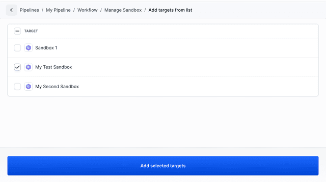 Manage Sandboxes in the pipeline | Docs