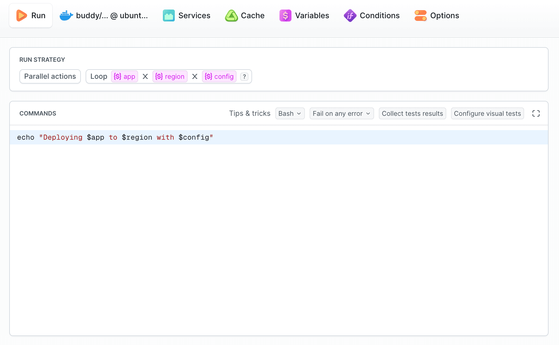 Action Loop - configuration example