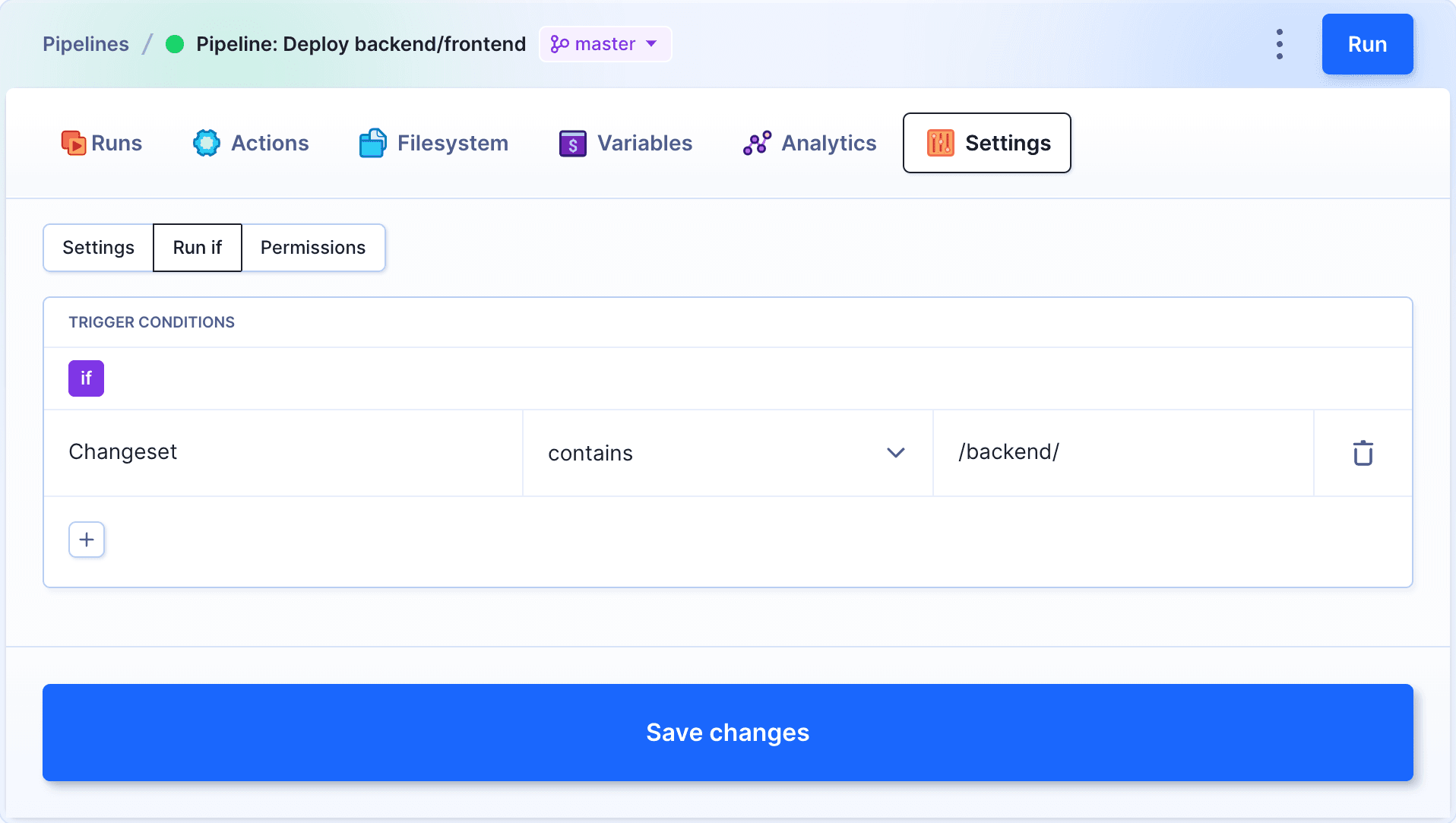 Example condition for path