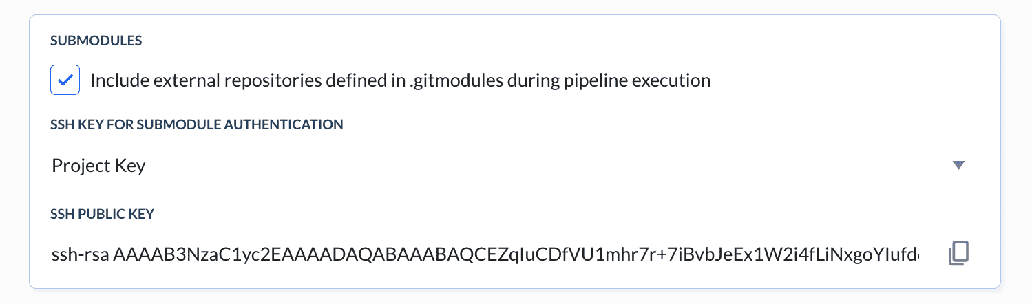 Submodule settings