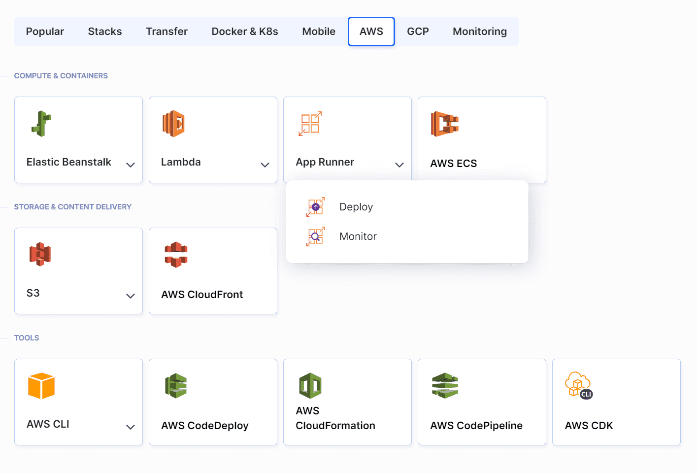 AWS actions