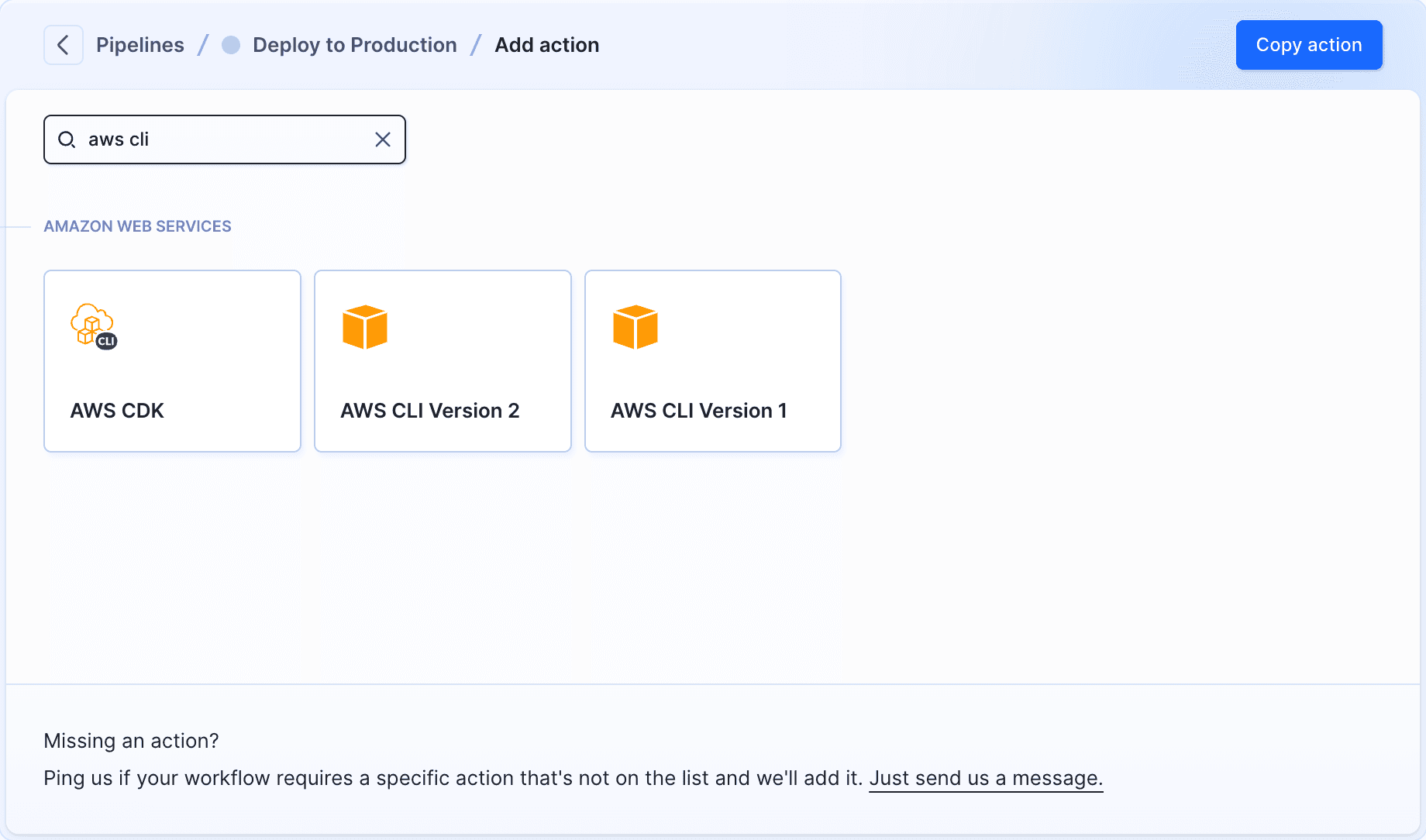 AWS actions