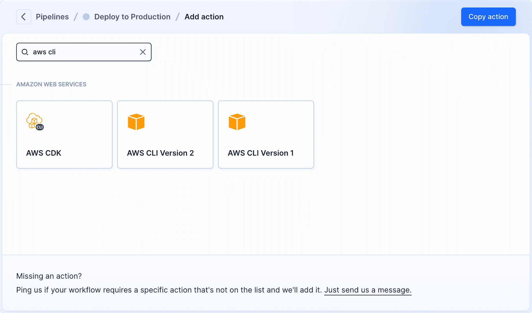 AWS actions