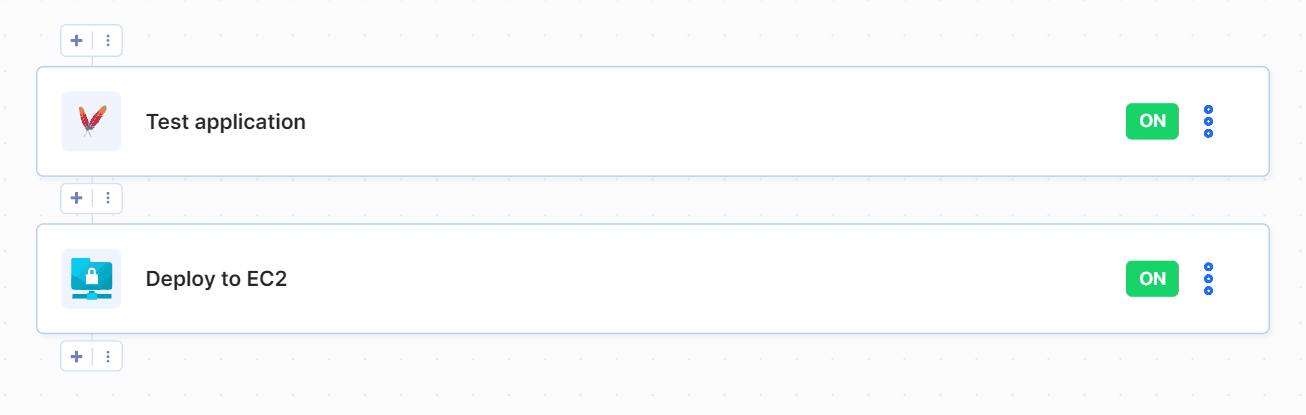 Example pipeline with deployment to an EC2 server