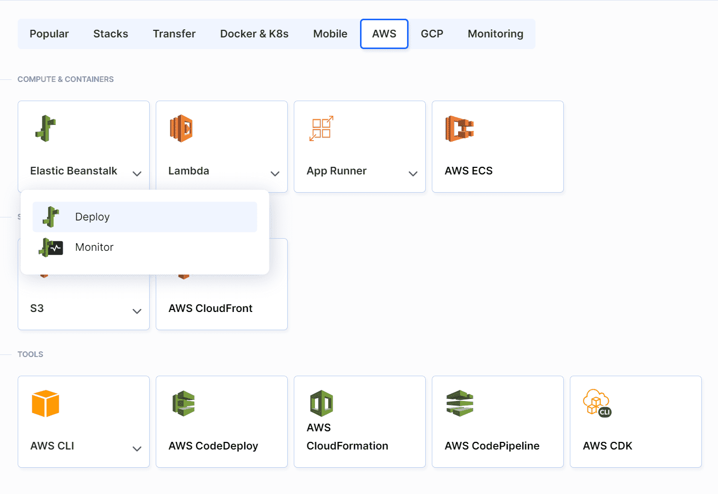 AWS actions